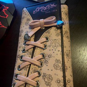 Shoelace Style Pocket Long Wallet PU Leather Multifunctional Wallet Women Coin P